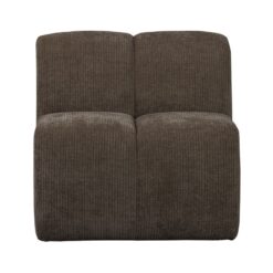 Mojo Eetkamerbank Met Rugleuning Ribstof Bruin 84cm (1)