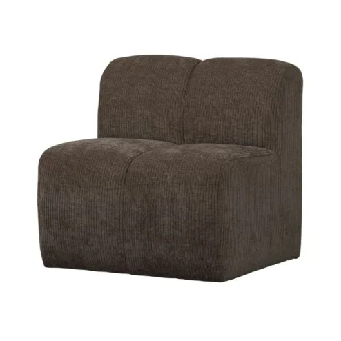 Mojo Eetkamerbank Met Rugleuning Ribstof Bruin 84cm