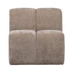 Mojo Eetkamerbank Met Rugleuning Ribstof Donkerzand 84cm