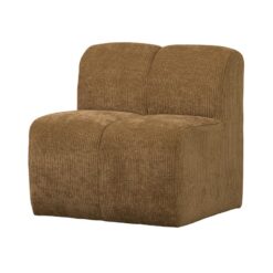 Mojo Eetkamerbank Met Rugleuning Ribstof Honinggeel 84cm