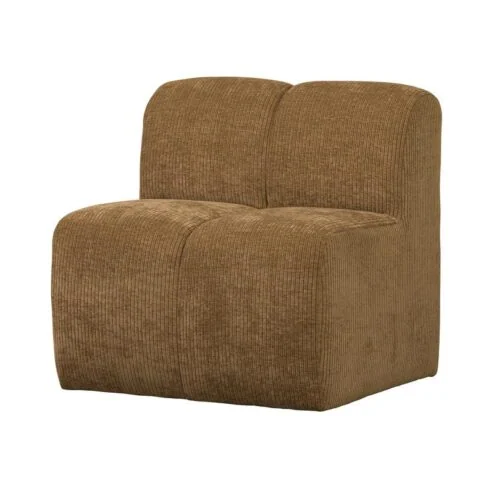 Mojo Eetkamerbank Met Rugleuning Ribstof Honinggeel 84cm