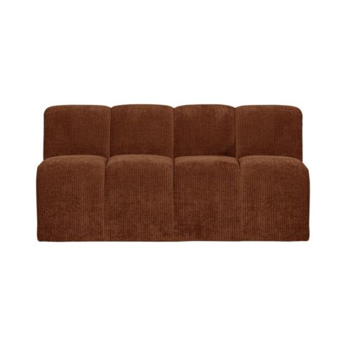 Mojo Eetkamerbank Met Rugleuning Ribstof Roestbruin 164cm