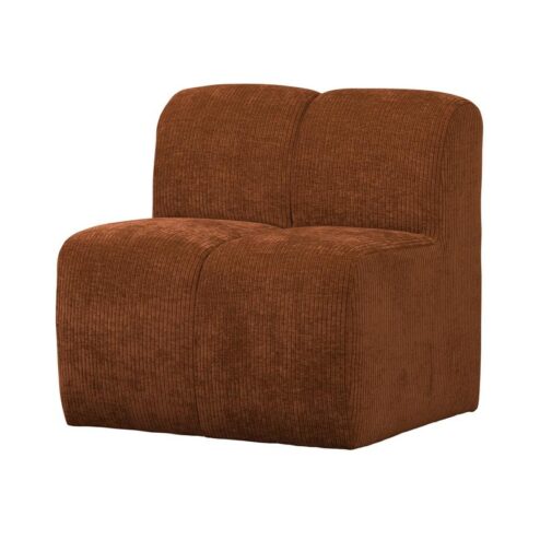 Mojo Eetkamerbank Met Rugleuning Ribstof Roestbruin 84cm