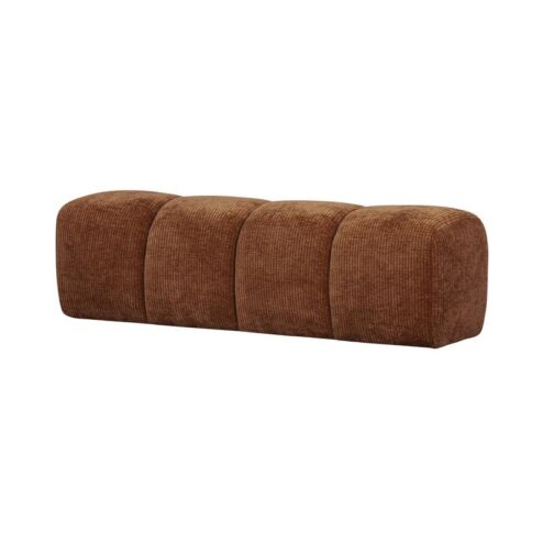 Mojo Eetkamerbank Ribstof Roestbruin 164cm