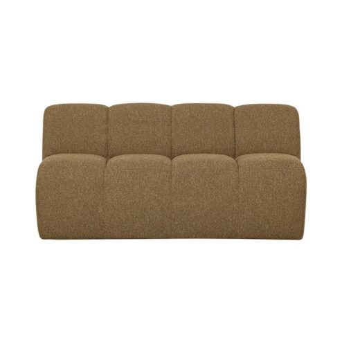 Mojo Eetkamerbank Rugleuning Bouclé Geel/Bruin Melange 164cm