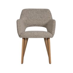 Murat Eetkamerstoel Naturel Met Houten Poot Naturel