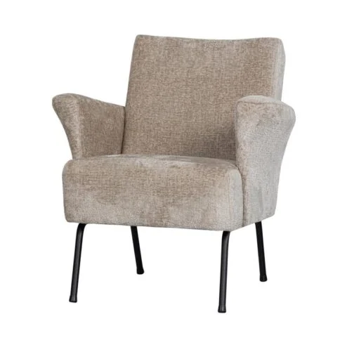 Muse Fauteuil Grof Geweven Stof Naturel