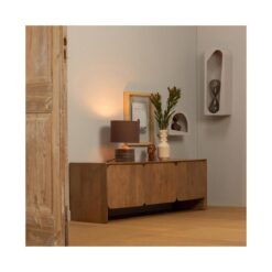 Noam Wanddeco Halfrond Hout Dust 24cm