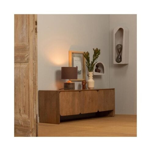 Noam Wanddeco Langwerpig Hout Dust 24cm