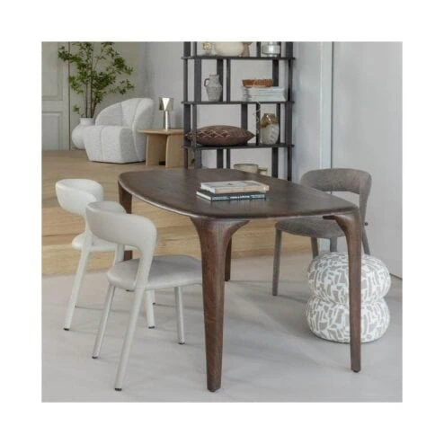 Noble Eetkamerstoel Leerlook Beige