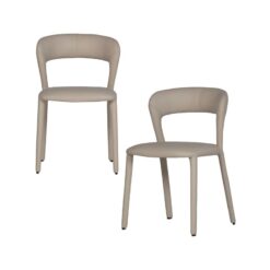 Noble Eetkamerstoel Leerlook Beige