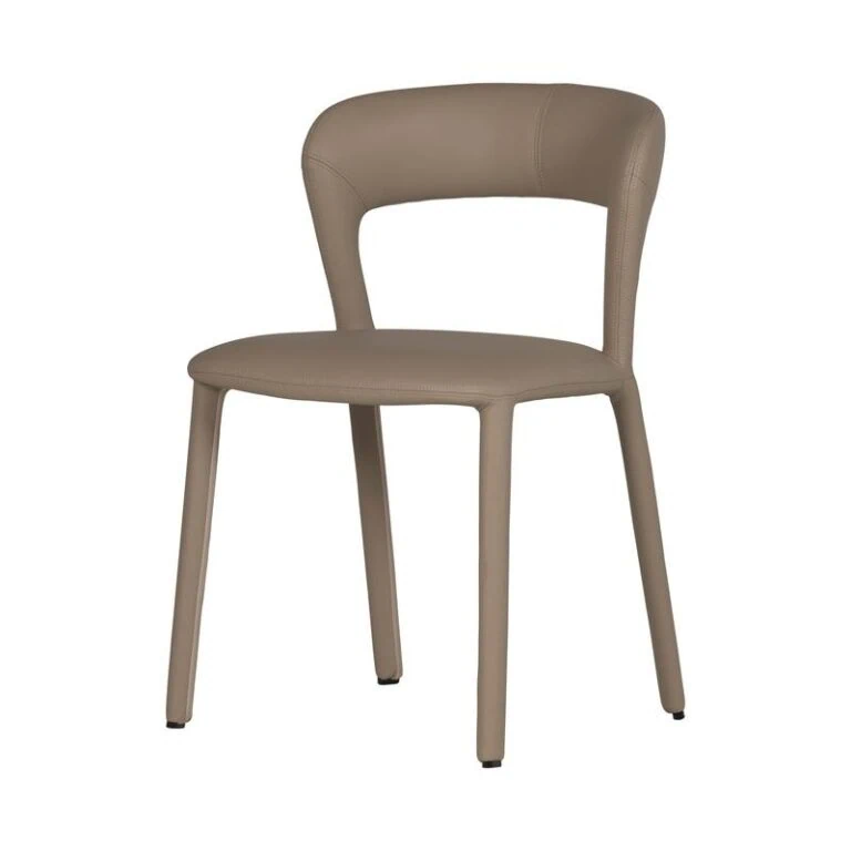 Noble Eetkamerstoel Leerlook Zand