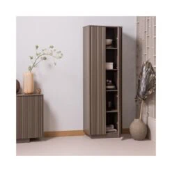 Nova Hoge Opbergkast Dennenhout Truffelbruin 67cm