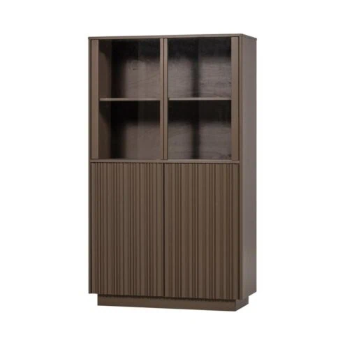 Nova Lage Vitrinekast Dennenhout Truffelbruin 102cm