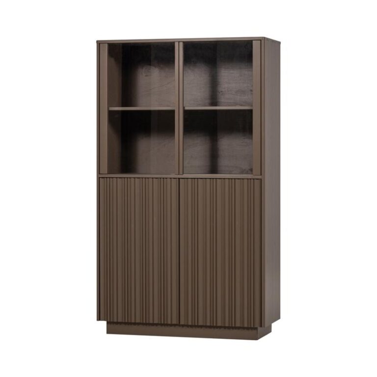 Nova Lage Vitrinekast Dennenhout Truffelbruin 102cm