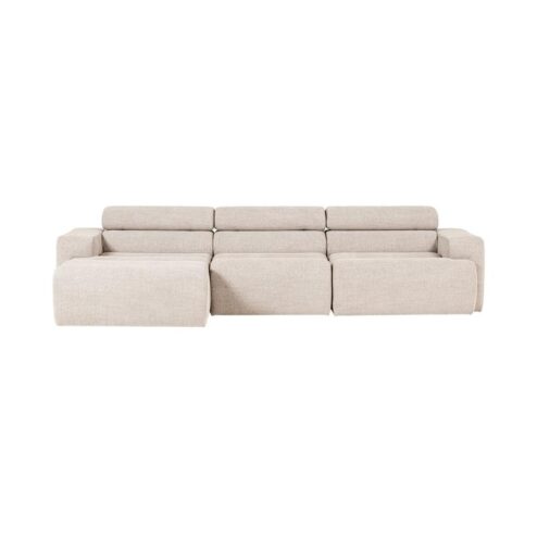 Novi Chaise Longue Bank Links Bouclé Naturel