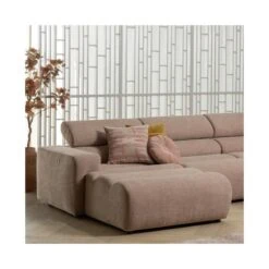 Novi Chaise Longue Bank Links Bouclé Taupe