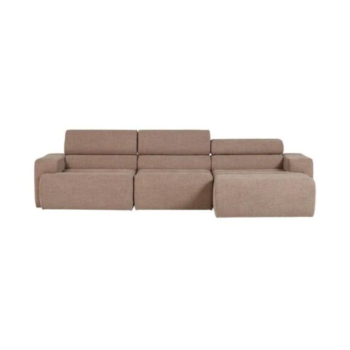 Novi Chaise Longue Bank Rechts Bouclé Taupe