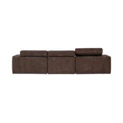 Novi Chaise Longue Bank Rechts Donkerbruin Melange