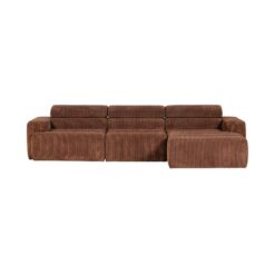 Novi Chaise Longue Bank Rechts Ribstof Terra