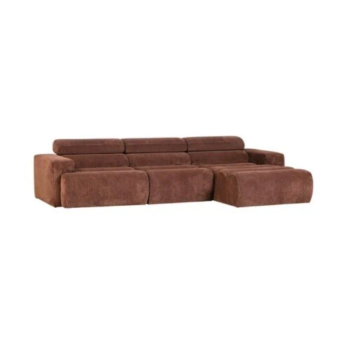 Novi Chaise Longue Bank Rechts Ribstof Terra