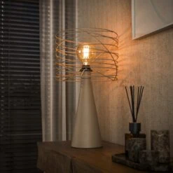 Omaha 1-lichts Tafellamp Beige