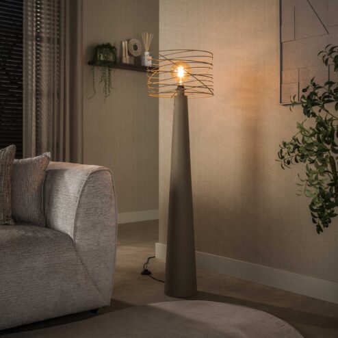 Omaha 1-lichts Vloerlamp Beige