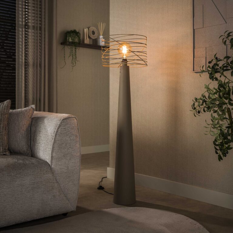 Omaha 1-lichts Vloerlamp Beige