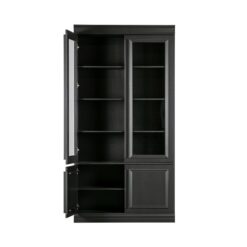 Organize Vitrinekast Dennenhout Matzwart 44cm