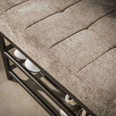 Patrick Garderobebank Bruin|Zand 70cm