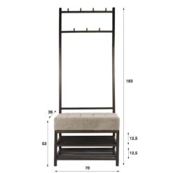 Patrick-Garderobebank-BruinZand-70cm-9