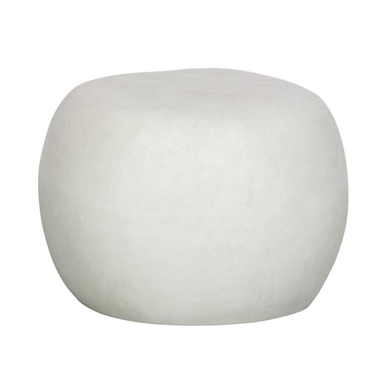 Pebble Bijzettafel Betonlook Wit 50cm