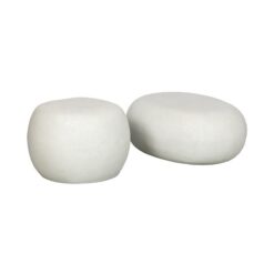 Pebble Bijzettafel Betonlook Wit 65cm