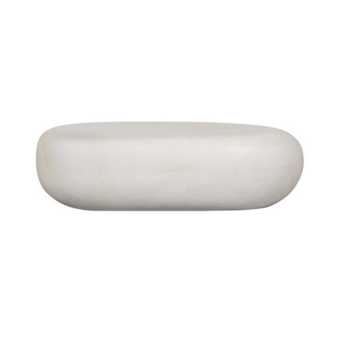 Pebble Salontafel Betonlook Wit 100cm