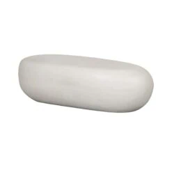 Pebble Salontafel Betonlook Wit 100cm