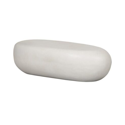 Pebble Salontafel Betonlook Wit 100cm