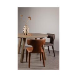 Permit Eetkamerstoel Leerlook Cognac