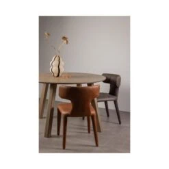 Permit Eetkamerstoel Leerlook Zwart/Grijs