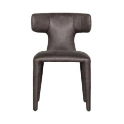 Permit Eetkamerstoel Leerlook Zwart/Grijs