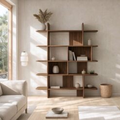 Quinn Vakkenkast walnoot 140cm