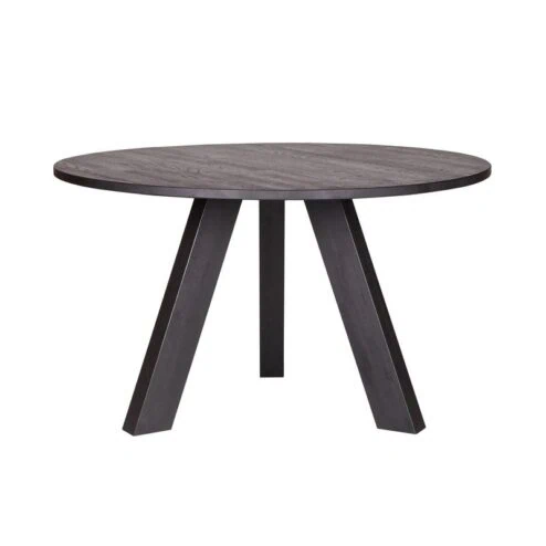 Rhonda Eettafel rond Eiken Blacknight 129cm
