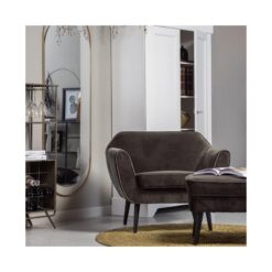 Rocco Fauteuil Velvet Warmgroen 92cm