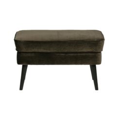 Rocco Hocker Velvet Warmgroen 77cm