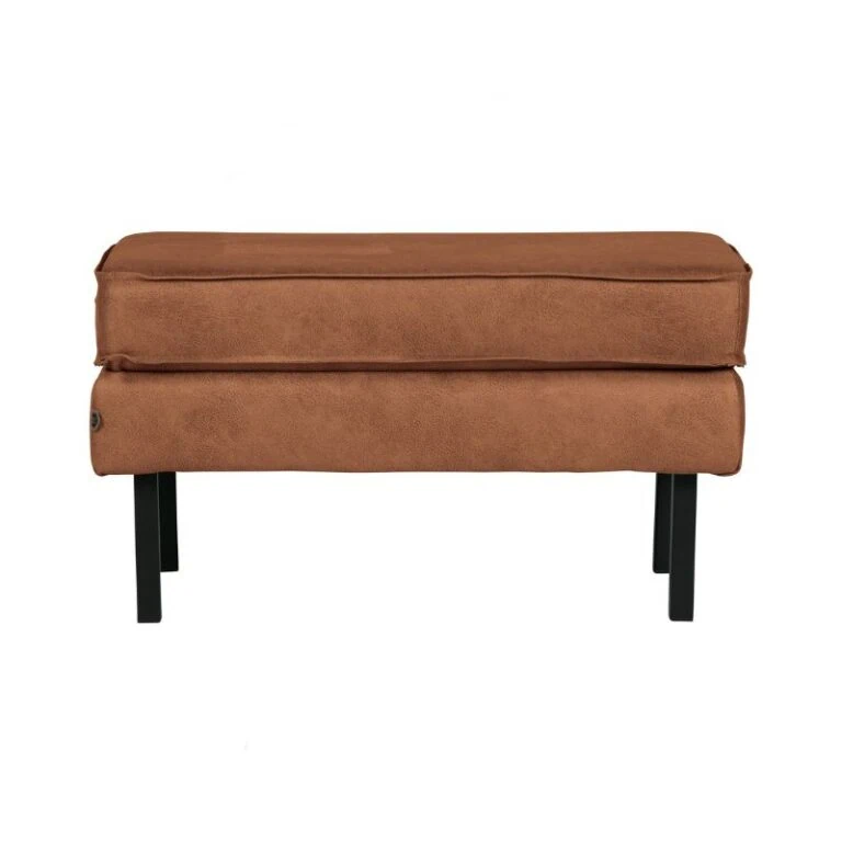 Rodeo Hocker Ecoleer Cognac 84cm