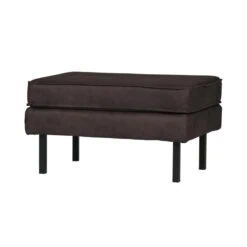 Rodeo Hocker Ecoleer Zwart 84cm