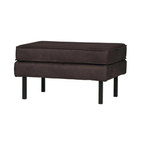 Rodeo Hocker Ecoleer Zwart 84cm