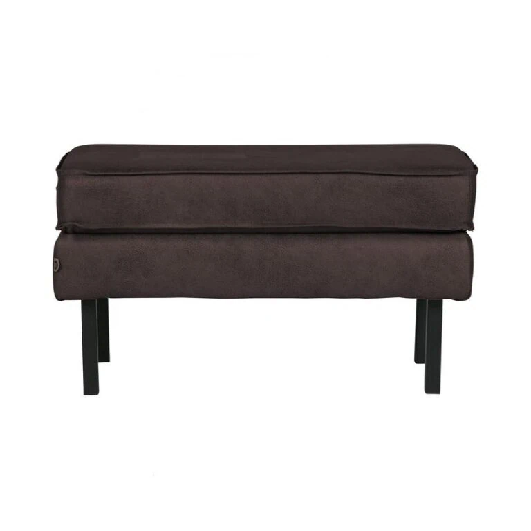 Rodeo Hocker Ecoleer Zwart 84cm