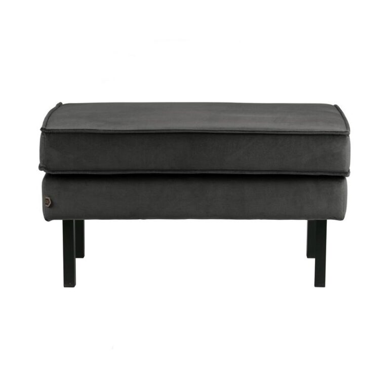 Rodeo Hocker Velvet Antraciet 84cm