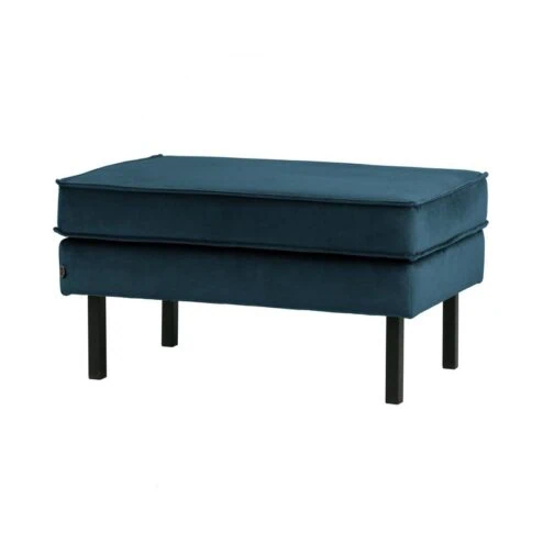 Rodeo Hocker Velvet Blauw 84cm