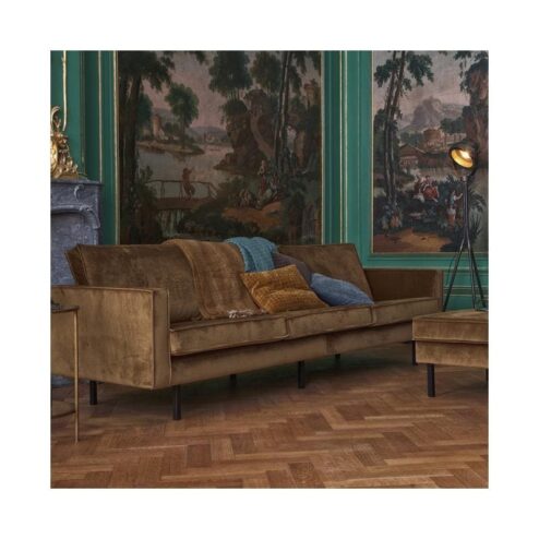 Rodeo Hocker Velvet Honinggeel 84cm